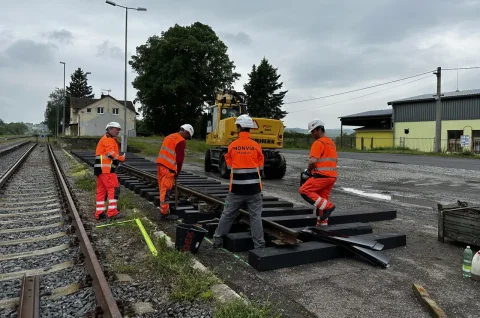 Oprava trati v úseku Bojkovice - Slavičín
